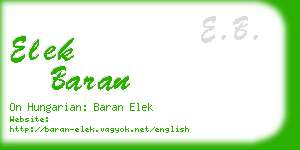 elek baran business card